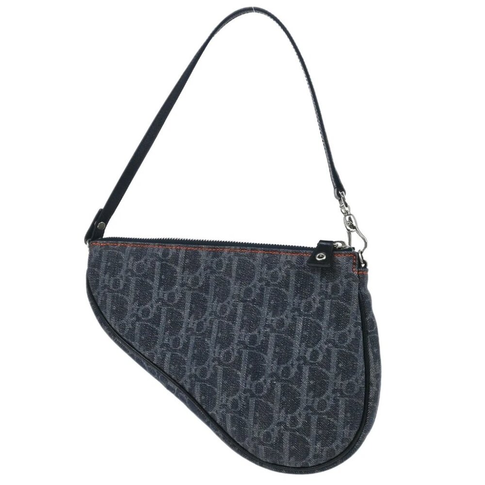 Christian Dior Navy Denim Trotter Saddle Handbag MC1005 184948